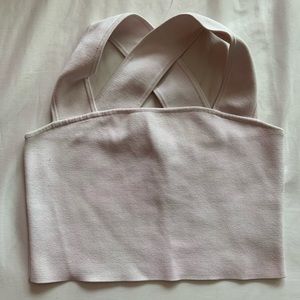 Aritzia Babaton white crop top